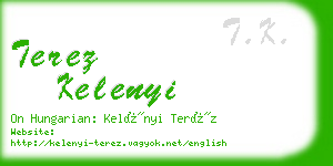 terez kelenyi business card